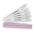 5/10pcs Nail Files Multi Grit Grey Zebra Straight Washable Double Sided Emery Board for Thick Nail Shaping & Removal