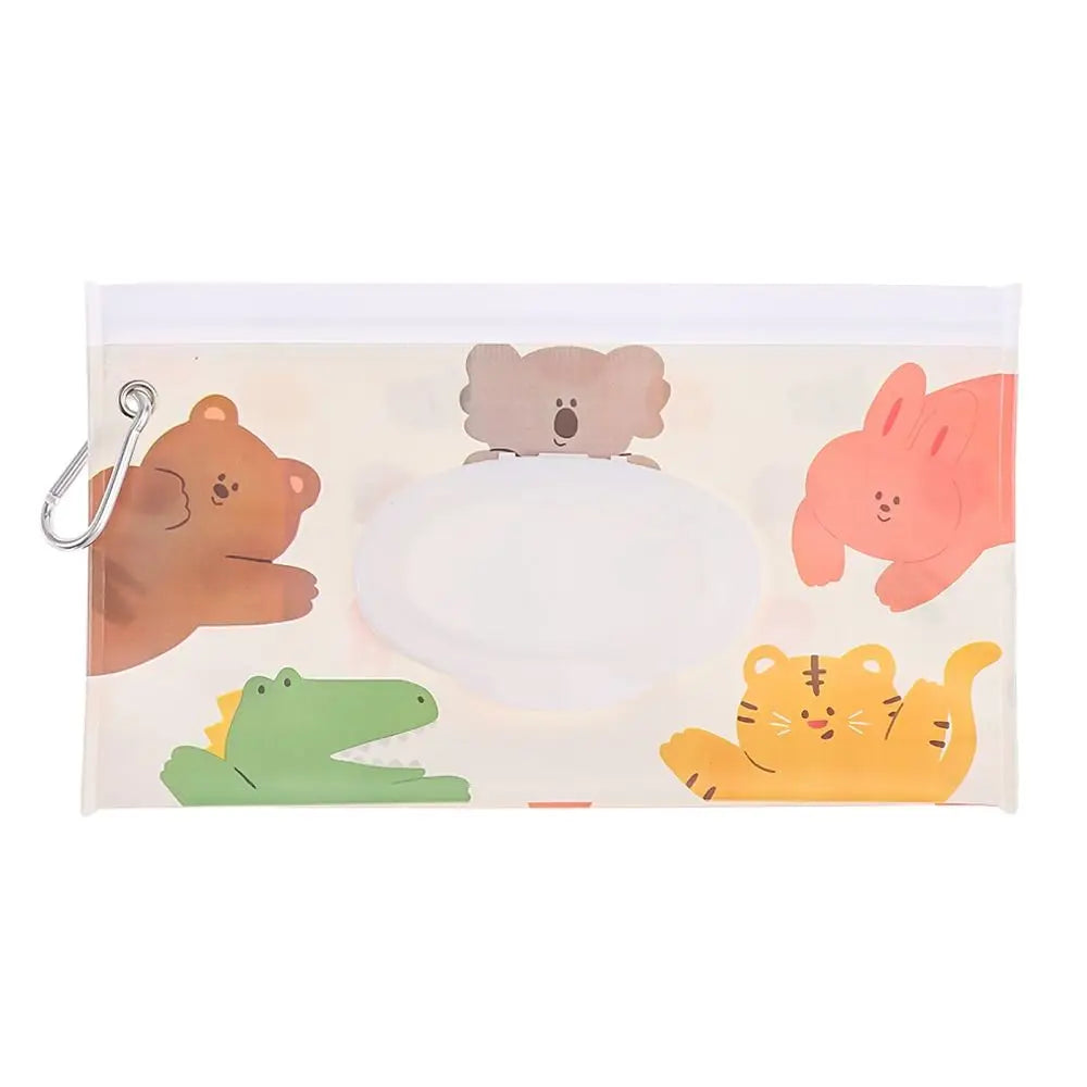 New Baby Wet Wipe Pouch Flip Cover Wipes Holder Case Reusable Tissue Box Refillable Carrying Case Portable Stroller Accessories
