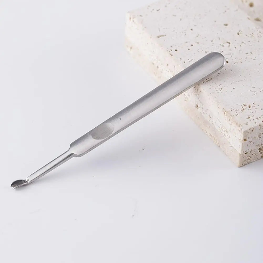 1Pc Cuticle Pusher Professional Stainless Steel Nail Cuticle Remover Callus Dead Skin Fork Nail Manicure Pedicure Tools