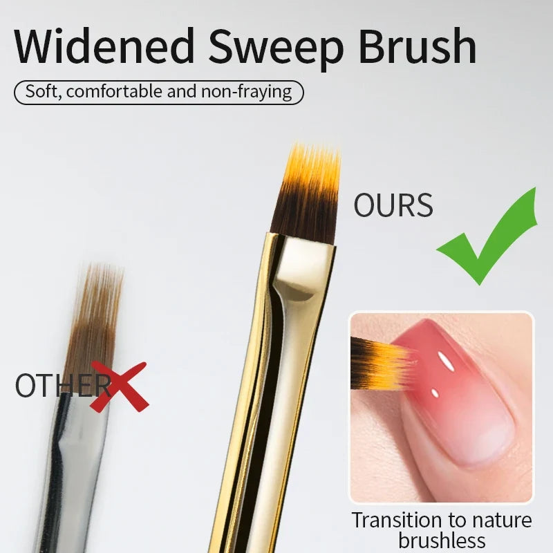 RSNAIL Nail Brush DIY Gradient Nail Art Painting Pen Transparent Acrylic Sweeping Brushes Drawing Manicure Nail Tool Accessories