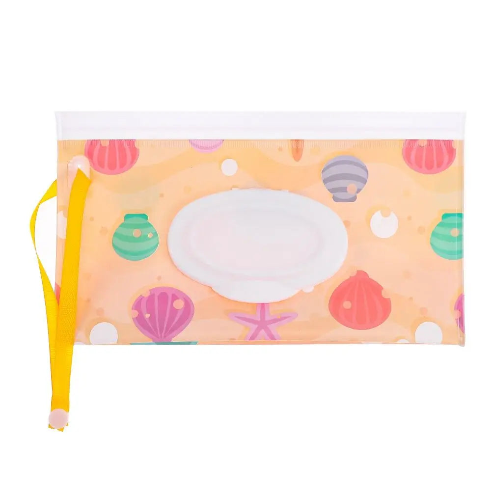 New Baby Wet Wipe Pouch Flip Cover Wipes Holder Case Reusable Tissue Box Refillable Carrying Case Portable Stroller Accessories