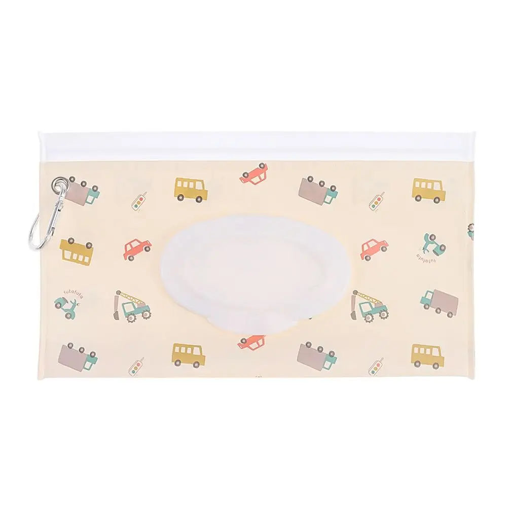 New Baby Wet Wipe Pouch Flip Cover Wipes Holder Case Reusable Tissue Box Refillable Carrying Case Portable Stroller Accessories