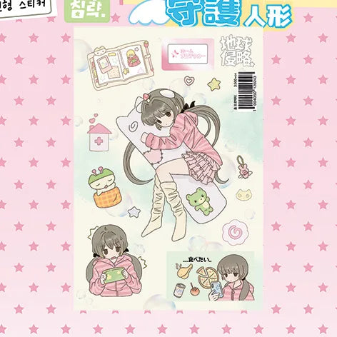 Cute Cartoon Girl Stickers Korea Anime Character Stickers Hand Account Phone Case Planner Diary Scrapbook DIY Decorative Sticker