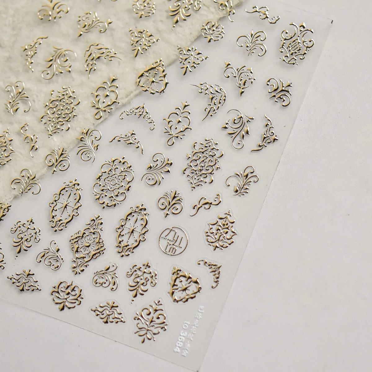 Gold-embossed Nail Stickers Luxury Retro Holy Light Faith Nails Art Stickers Gold Back Adhesive Nails Decorations Decals Parts