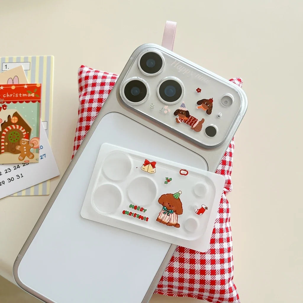 Funny Cute Dachshund Dog Puppy Series Lens Cover for iPhone 17 Pro 17 Pro Max Mobile Phone Camera Protectors