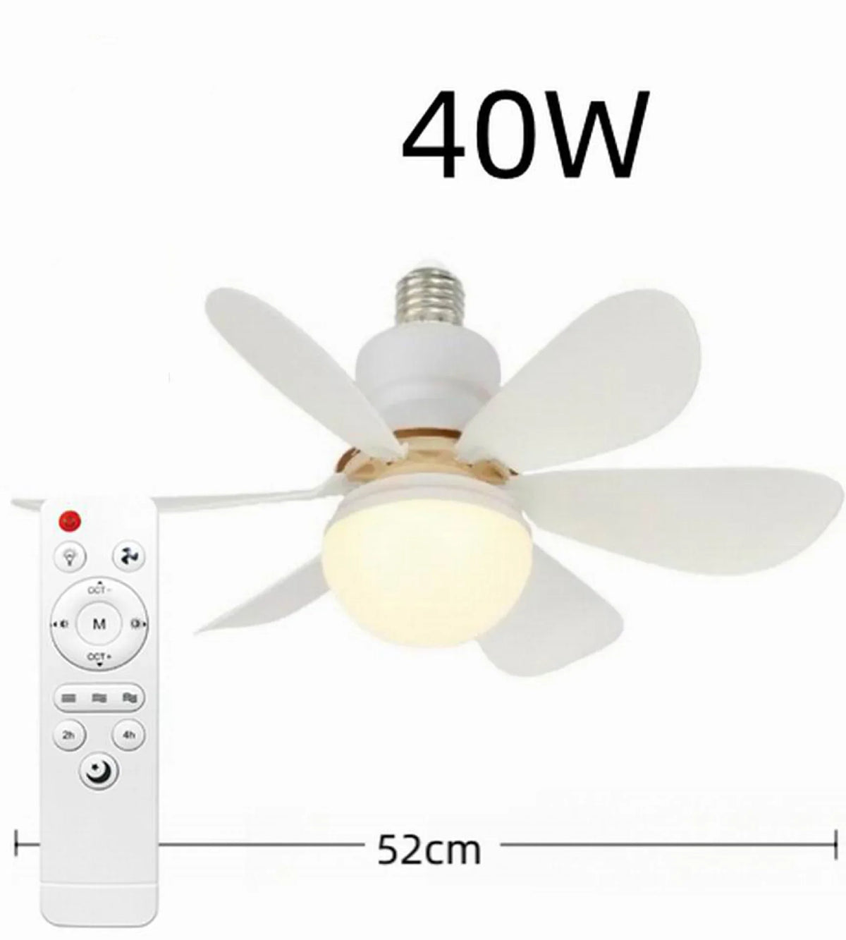 30W/40W Ceiling Fans with Remote Control LED Light Fan, E27 Lamp Base Intelligent Silent Ceiling Fan for Bedroom and Living Room