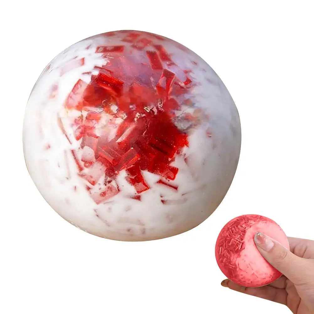 Soft Crushed Ice Squeeze Ball Toy TPR Shapeable Stress Relief Toy Crystal Ice Cracked Sensory Fidget Toy For Stress Anxiety