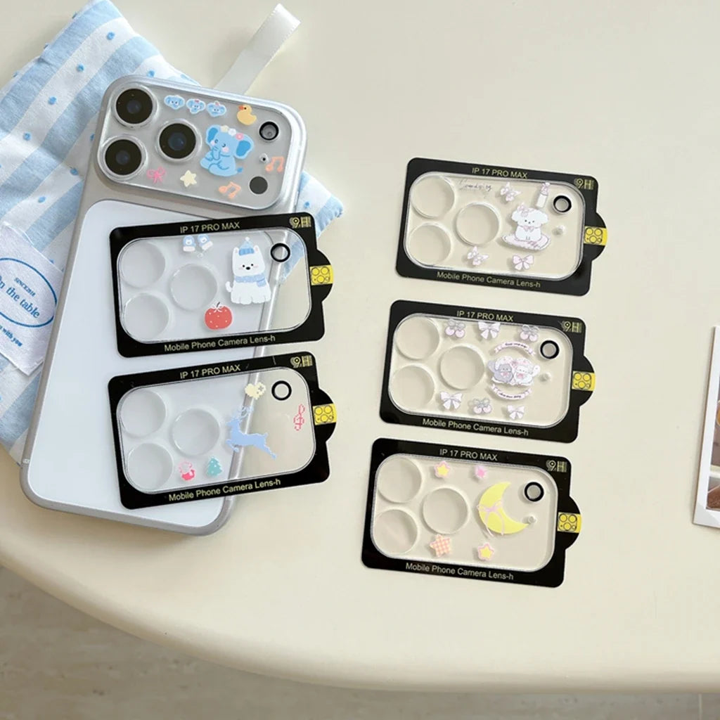 Funny Cute Dachshund Dog Puppy Series Lens Cover for iPhone 17 Pro 17 Pro Max Mobile Phone Camera Protectors
