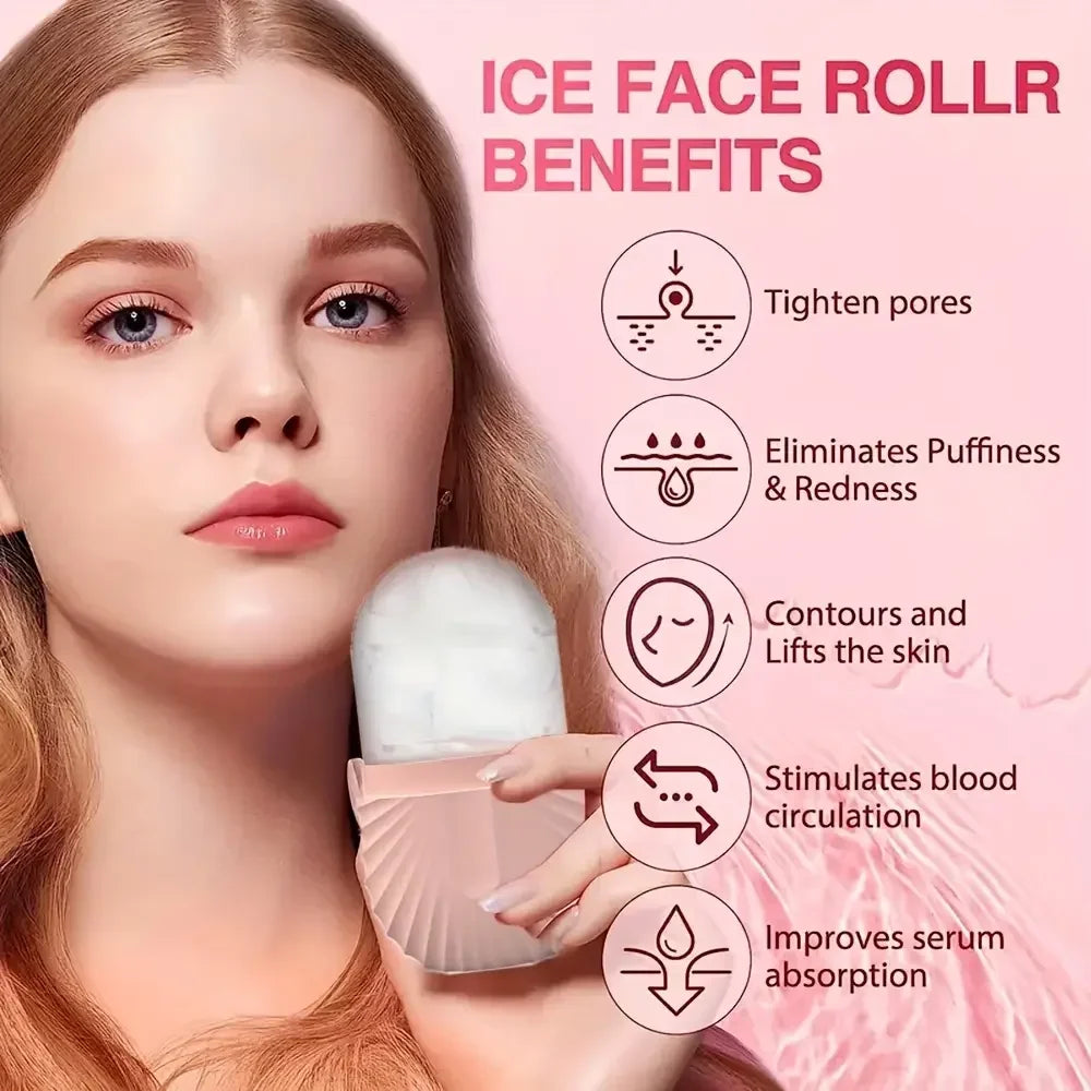 Ice Face Roller Stainless Steel Gua Sha Tool Set Skin Care Beauty Set Face Massage Roller Lifting Contouring Tool Reusable