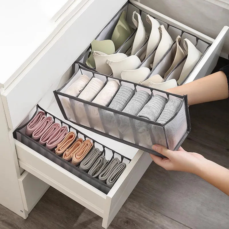 Underwear Storage Basket Bra Panties Socks Household Drawer Storage Separate Box Wardrobe Clothes Pants Compartments Organizer