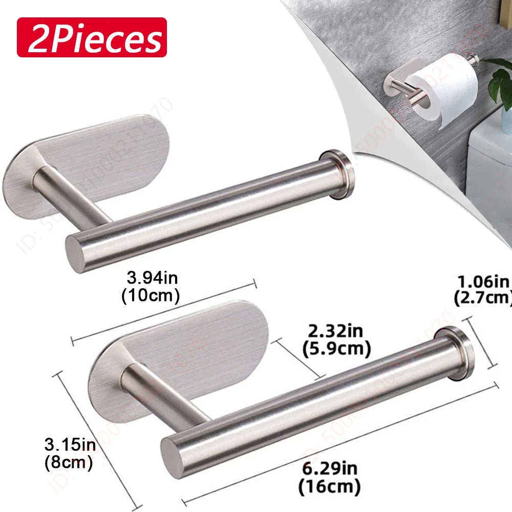 1~2PCS Toilet Paper Rack Bathroom Paper Towel Holder Adhesive Absorbent Paper Dispenser WC Kitchen Hardware Storage Accessories