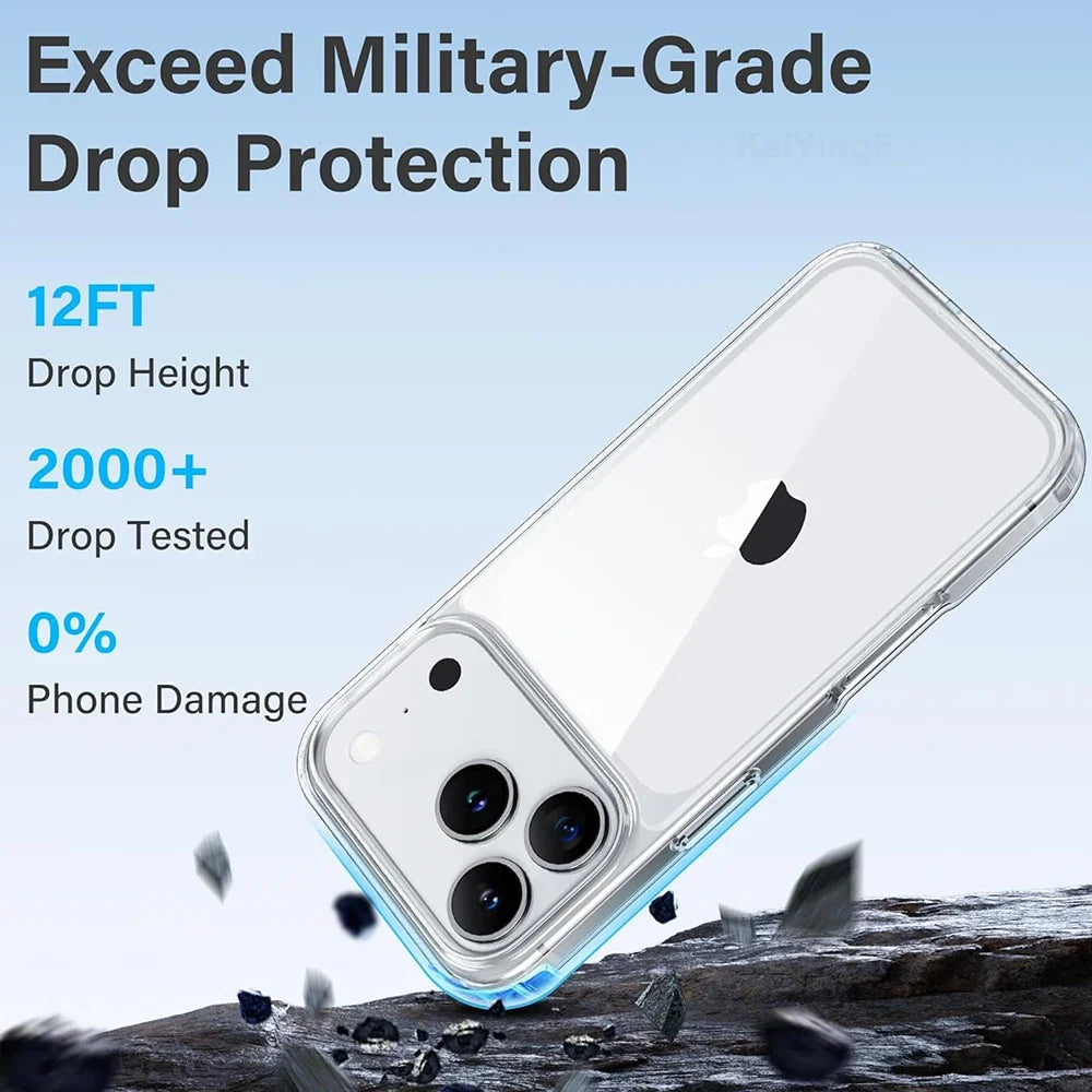 Luxury Transparent Phone Cases For iPhone 17 16 15 11 12 13 14 Pro Max Plus Air XR X Soft TPU Silicone Back Cover Clear Case