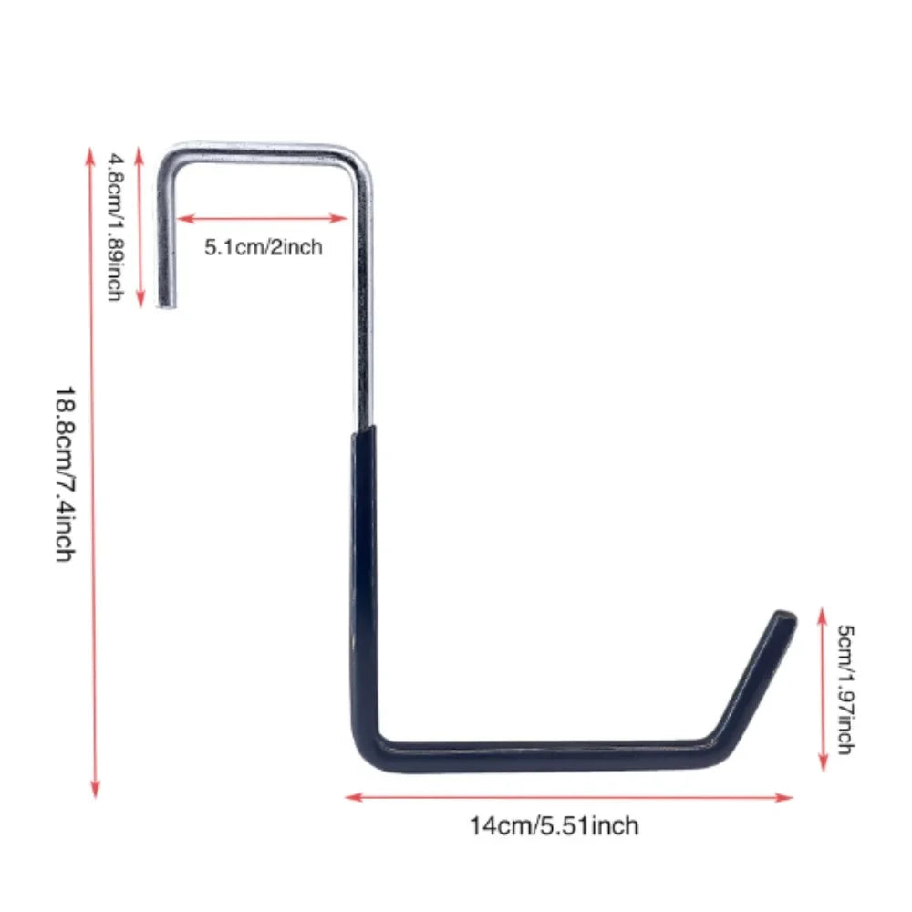 2025 1Pcs Hanging Hooks Vinyl Coated Heavy Duty Large Garage Wall Hook Rafter Hanger Hook Garage Bike Ladder Hooks Good