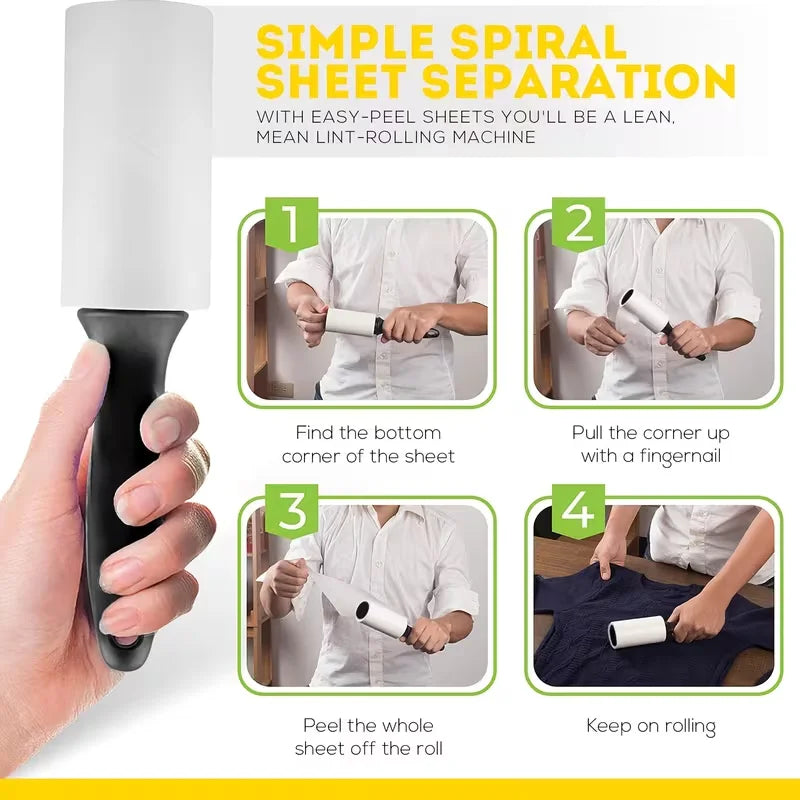 400/200/100 Sheets, Lint Roller, Pet Hair Remover Roller, Lint Roller Refills, Tearable Sticky Roller, Lint Rollers for Pet