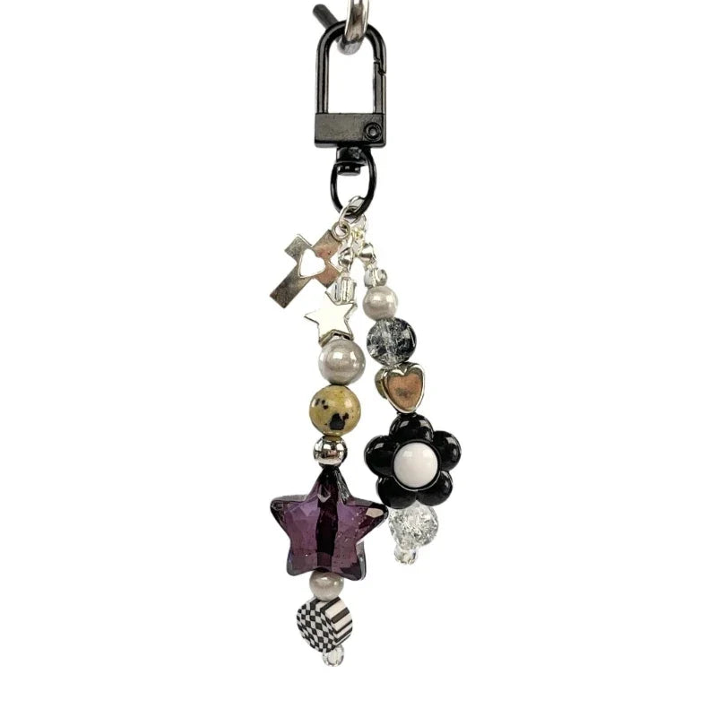 Phone Charm Strap Keychain Kawaii-Cute Crystal Jellyfish Pendant  Phone Chain Bowknot Phone Charm Keycord for  iPhone Camera Bag