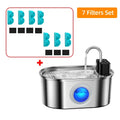 ROJECO 3.2L Stainless Steel Cat Water Fountain Wireless Sensor Smart Automatic Dog Water Dispenser Drinking Fountain 4000mAh