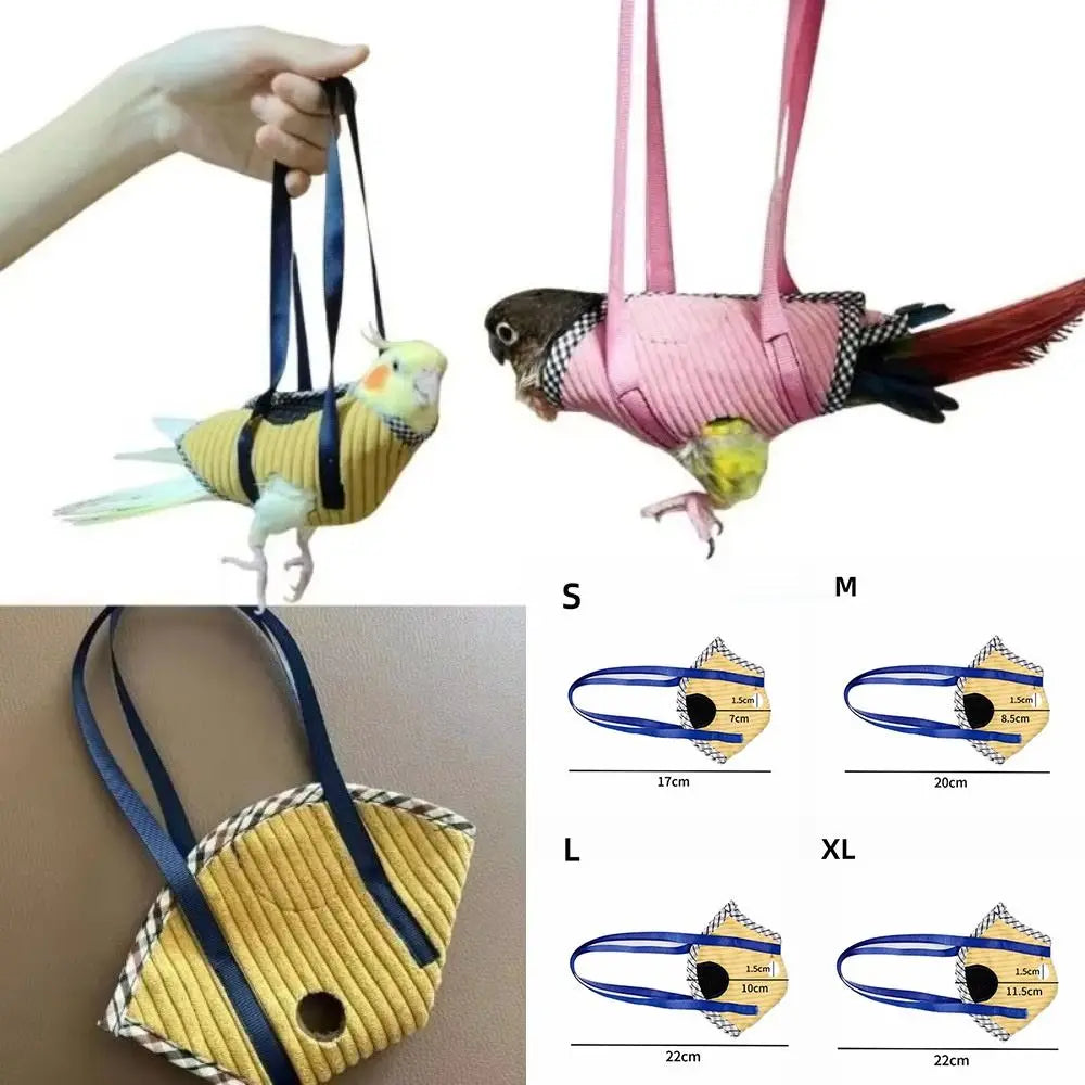 New Adjustable Strap Parrot Vest Carrier Anti Escape Portable Bird Backpack Carrier Breathable Bird Bag Budgies