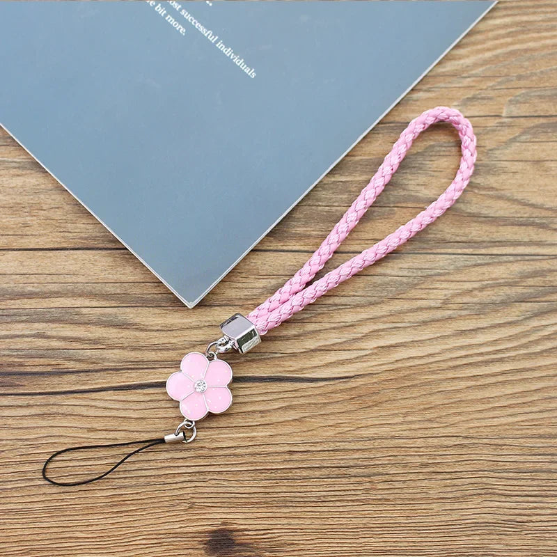 Phone Charm Strap Multicolor Phone Charm String Short Braid Mobile Phone Straps for Camera Anti-Lost Lanyard Gift Keychain Strap