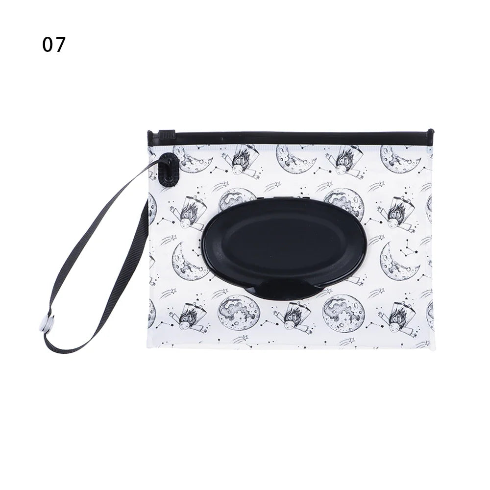 New Baby Wet Wipe Pouch Flip Cover Wipes Holder Case Reusable Tissue Box Refillable Carrying Case Portable Stroller Accessories