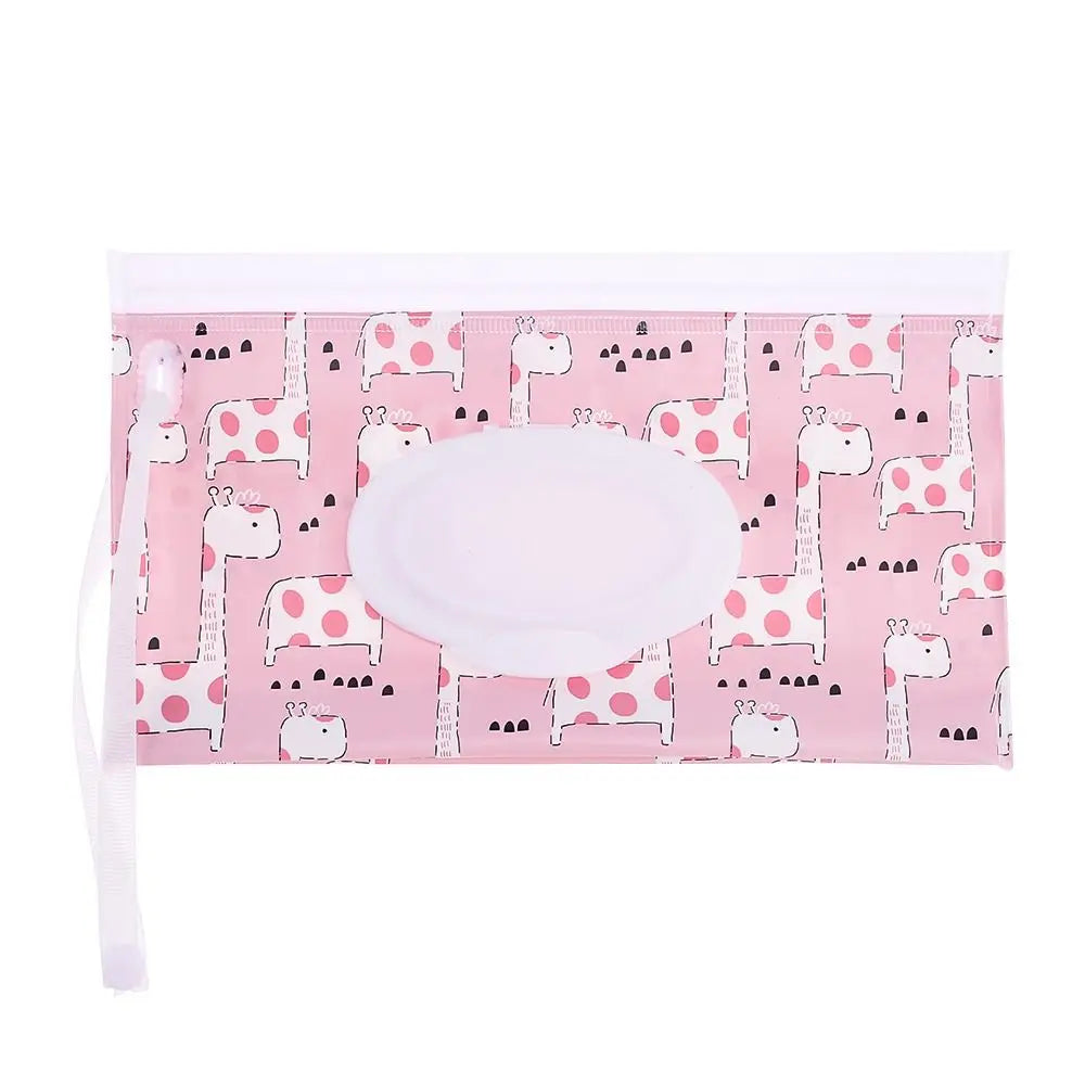 New Baby Wet Wipe Pouch Flip Cover Wipes Holder Case Reusable Tissue Box Refillable Carrying Case Portable Stroller Accessories