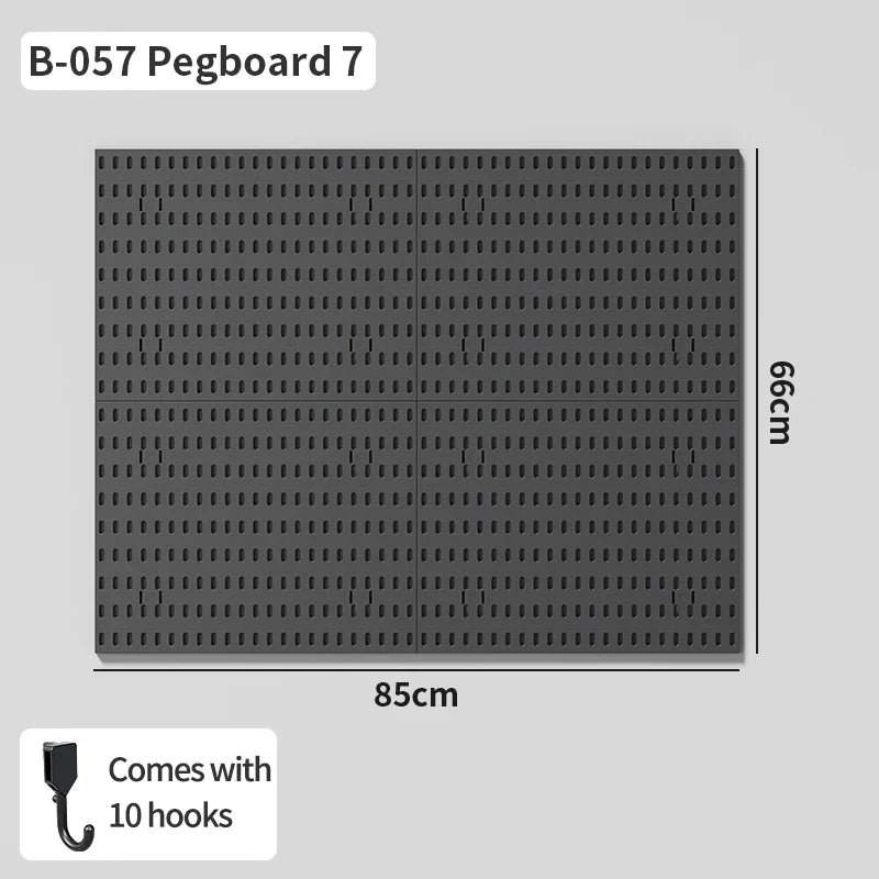 Study Room Pegboard with Shelves Tool Free Wall Grid Scratch Proof Easy to Install for Computer Desk Accessories