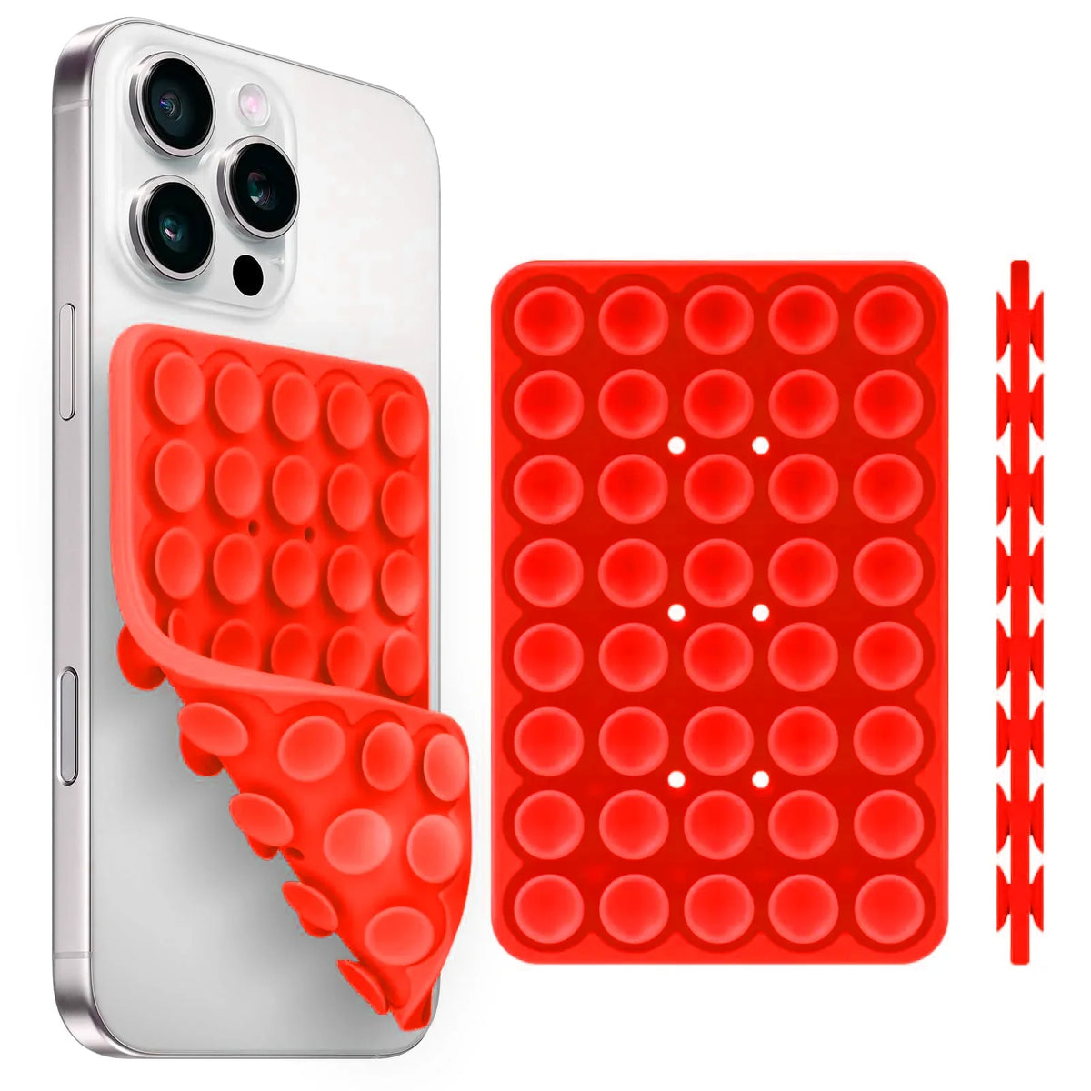 Silicone Suction Cup Phone Holde Multifunctional Fixed Anti-slip Mobile Fixture Double Sided Detachable Phone Rubber Sucker Pad