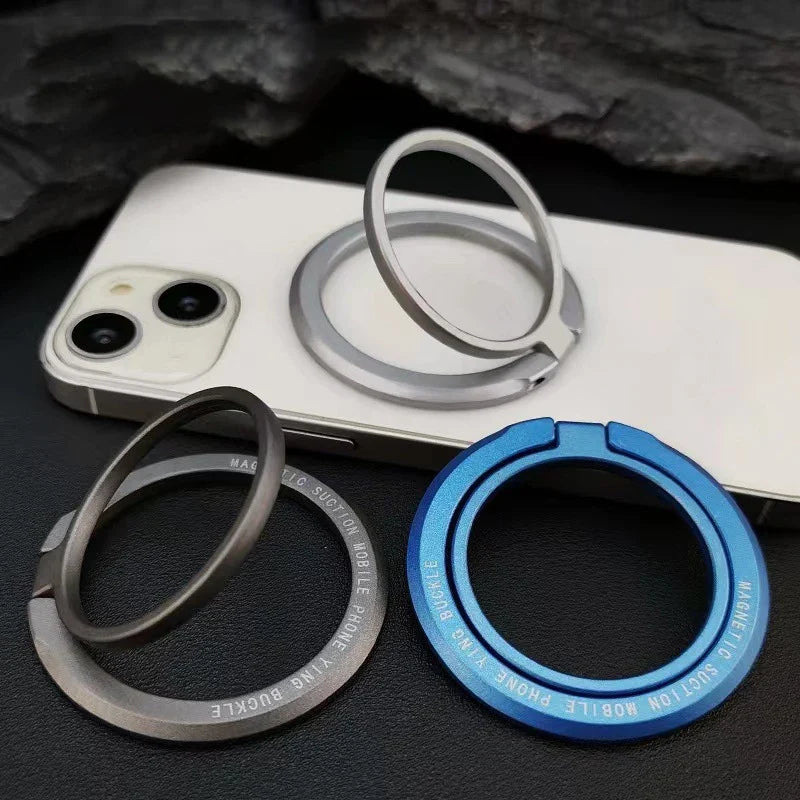 For MagSafe Magnetic Foldable Finger Ring Holder Stand Grip Mount for iPhone Android Smartphones