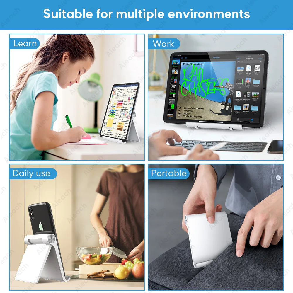 AIEACH Tablet Phone Stand iPad Stand For iPad Pro iPhone Xiaomi Adjustable Desktop Tablet Support Phone Holder Tablet Stand