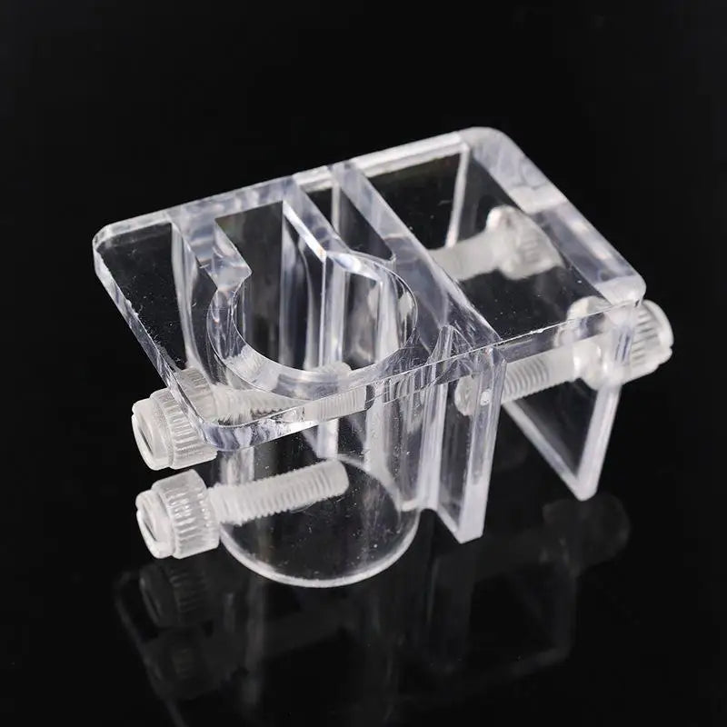 1Pc Fish Tank Acrylic Water Pipe Clamps Tool Storage Rack Inflow Outflow Filtration Holder Fixed Clamps Fix Feeder Fixing Seat