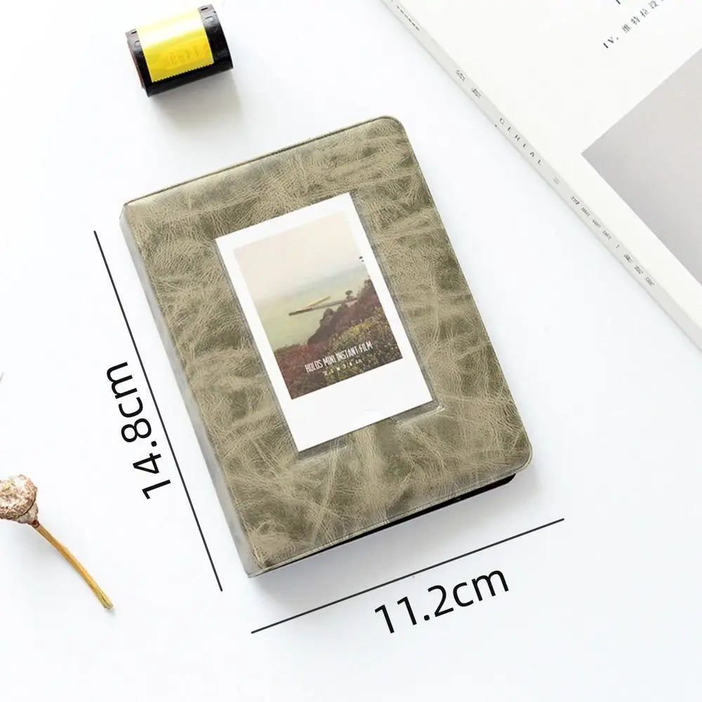 Retro 3 Inches 64 Pocket Photo Album Mini Instant Album Polarized Photo Album Picture Case Storage