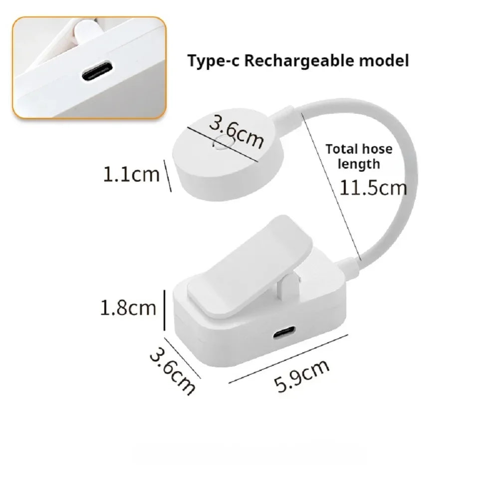 1pc Portable LED Clip-on Reading Light 3 Modes Adjustable Eye Protection Clip-On Study Reading Lamp for Travel Bedroom Book