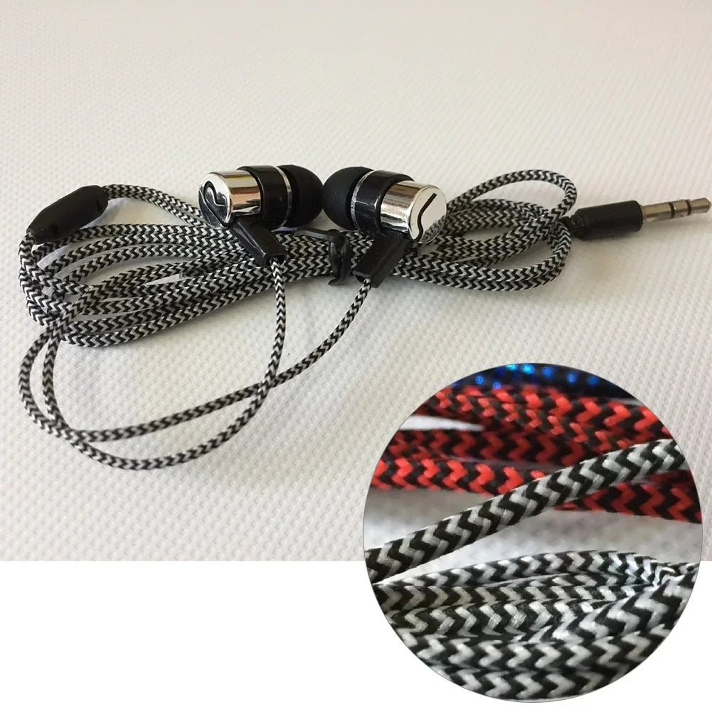 Universal Wired Earphone Noise Reduction In-Ear Stereo Earphones Noodles Style Sport Headset For Samsung Huawei Headphones