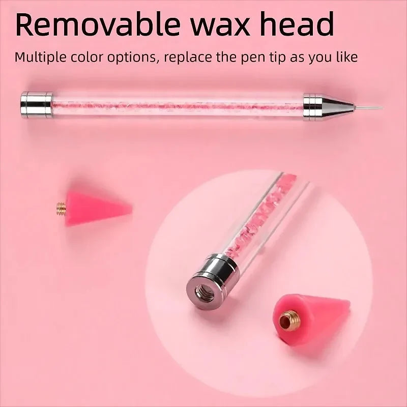 Rhinestone Applicator Pencil Nail Dot Rod Rhinestone Picker Wax Pen Diamond Picker Stick for Rhinestones Dotting Tool DB04