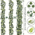 1/2/4PCS Artificial Eucalyptus Hanging Garland White Flowers Vines Fake Plants for Wedding Arch Wall Home Party Christmas Decor