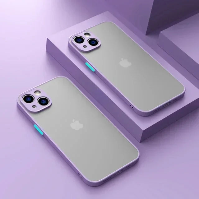Matte Phone Case For iPhone 14 13 12 15 Pro Max Mini Luxury Soft Silicone Shockproof Case For iPhone 11 XS MAX X XR 7 8 Plus SE