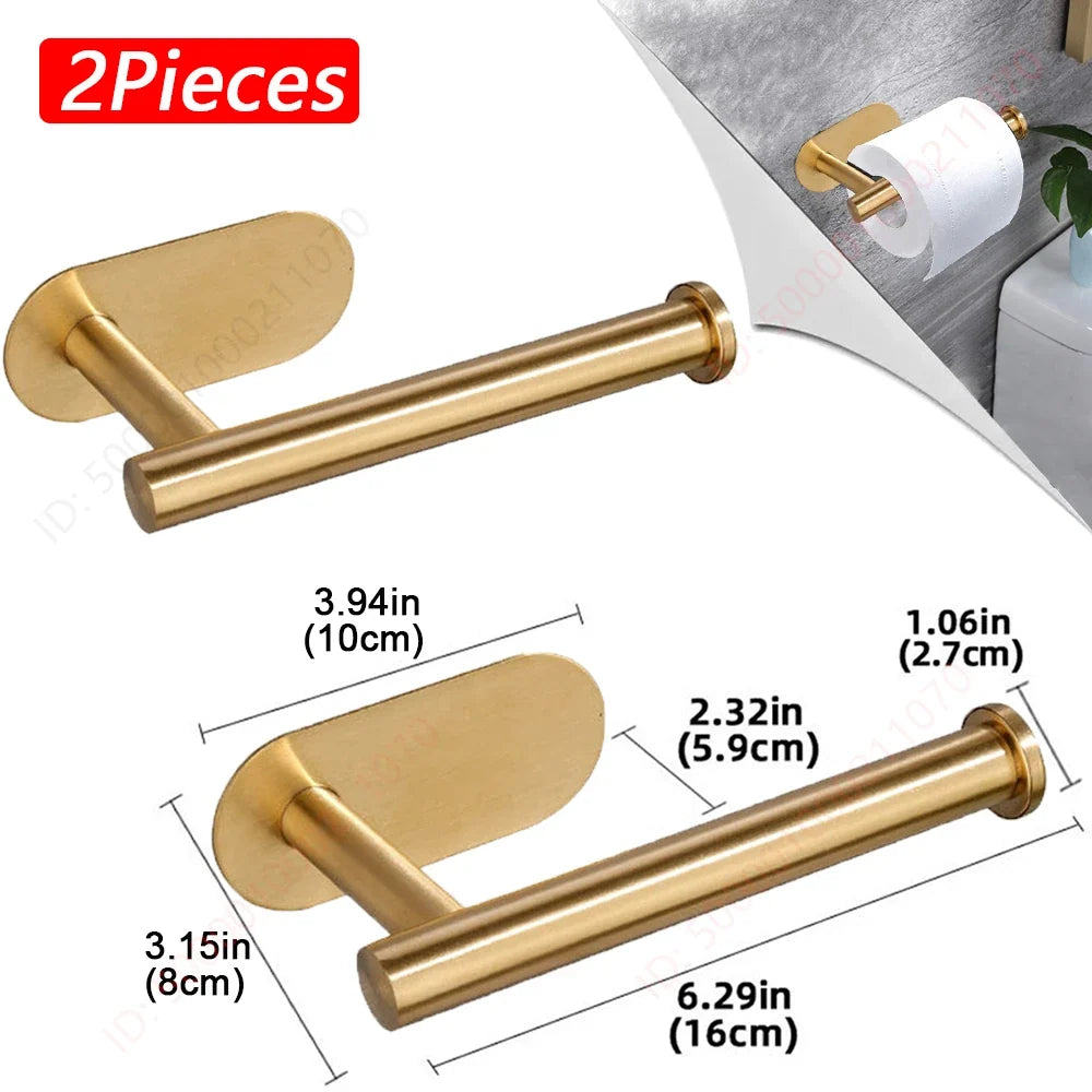 1~2PCS Toilet Paper Rack Bathroom Paper Towel Holder Adhesive Absorbent Paper Dispenser WC Kitchen Hardware Storage Accessories