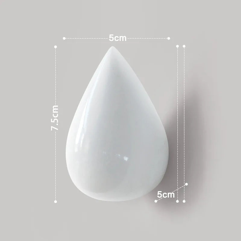 1pc Resin Water Droplet Hook Wall Water Droplet Hook Fitting Room Coat Hook Wall Decor Home Accessories Drilling Installation