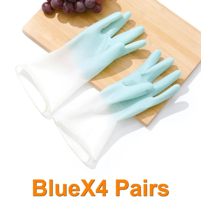 2723 Dish Washing Gloves Household Dishwashing Gloves Rubber Gloves For Kitchen Washing Clothes Cleaning Gloves For Clean Dishes