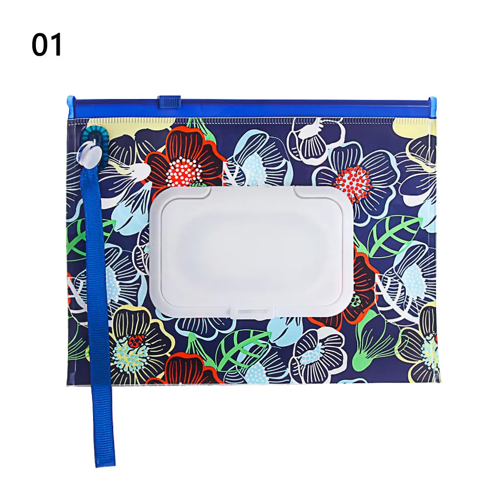New Baby Wet Wipe Pouch Flip Cover Wipes Holder Case Reusable Tissue Box Refillable Carrying Case Portable Stroller Accessories