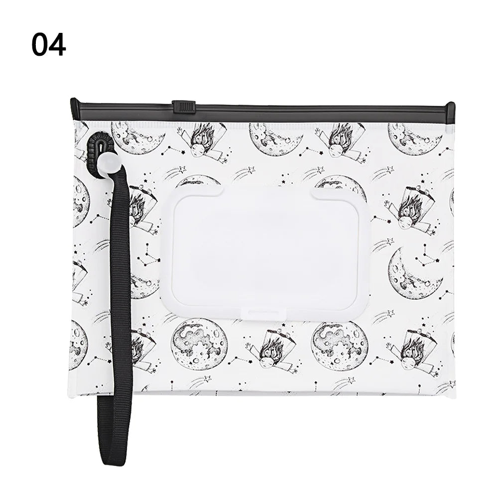 New Baby Wet Wipe Pouch Flip Cover Wipes Holder Case Reusable Tissue Box Refillable Carrying Case Portable Stroller Accessories