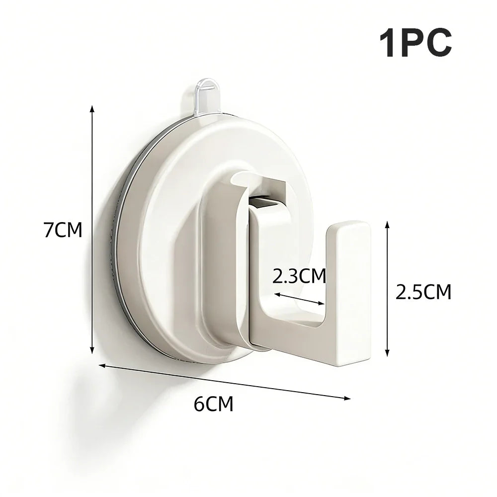 2pcs Suction Cup Hooks Reusable Heavy Duty Vacuum Suction Cup Hook Glass Kitchen Bathroom Hook for  Robe Clothes Hanger Hook