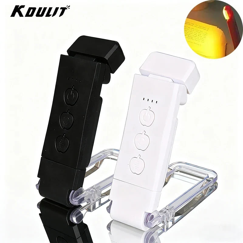 Rechargeable Book Light for Reading in Bed,3 Colors Light,1800K-6000K Clip on Reading Lamp,Eye-Caring Bookmark Light for Kids