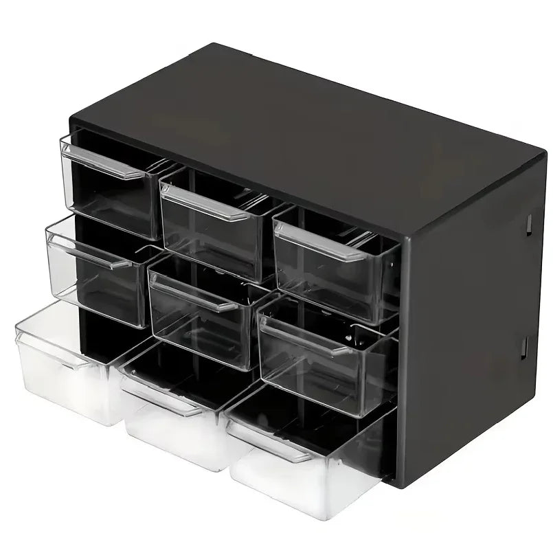 Desktop 9 Grid Office Drawers Box Small Piece Organizer Transparent Partitioned Student Desk Wall-mounted Sundries Drawer
