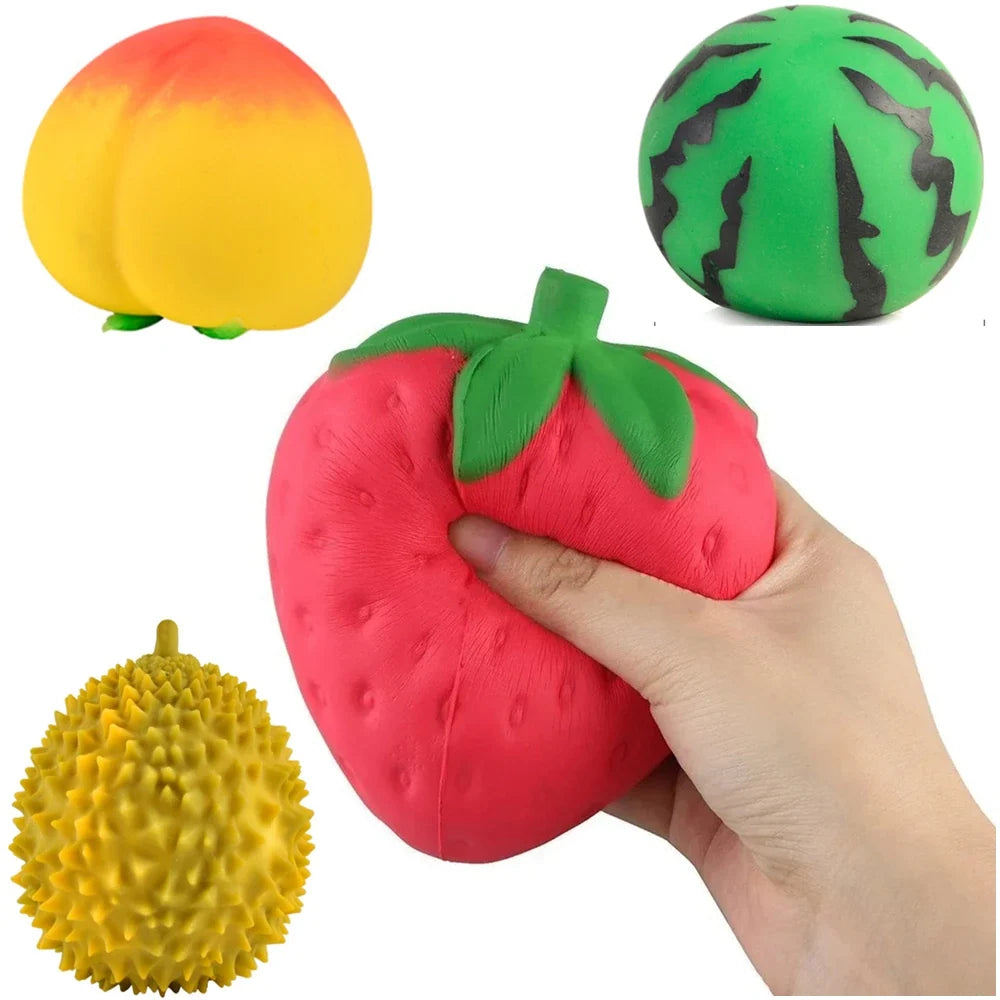 Soft Strawberry Fruit Squishy Toy – Slow Rising Stress Relief for Kids & Adults, Squeeze Anti-Anxiety Sensory Fidget Toy