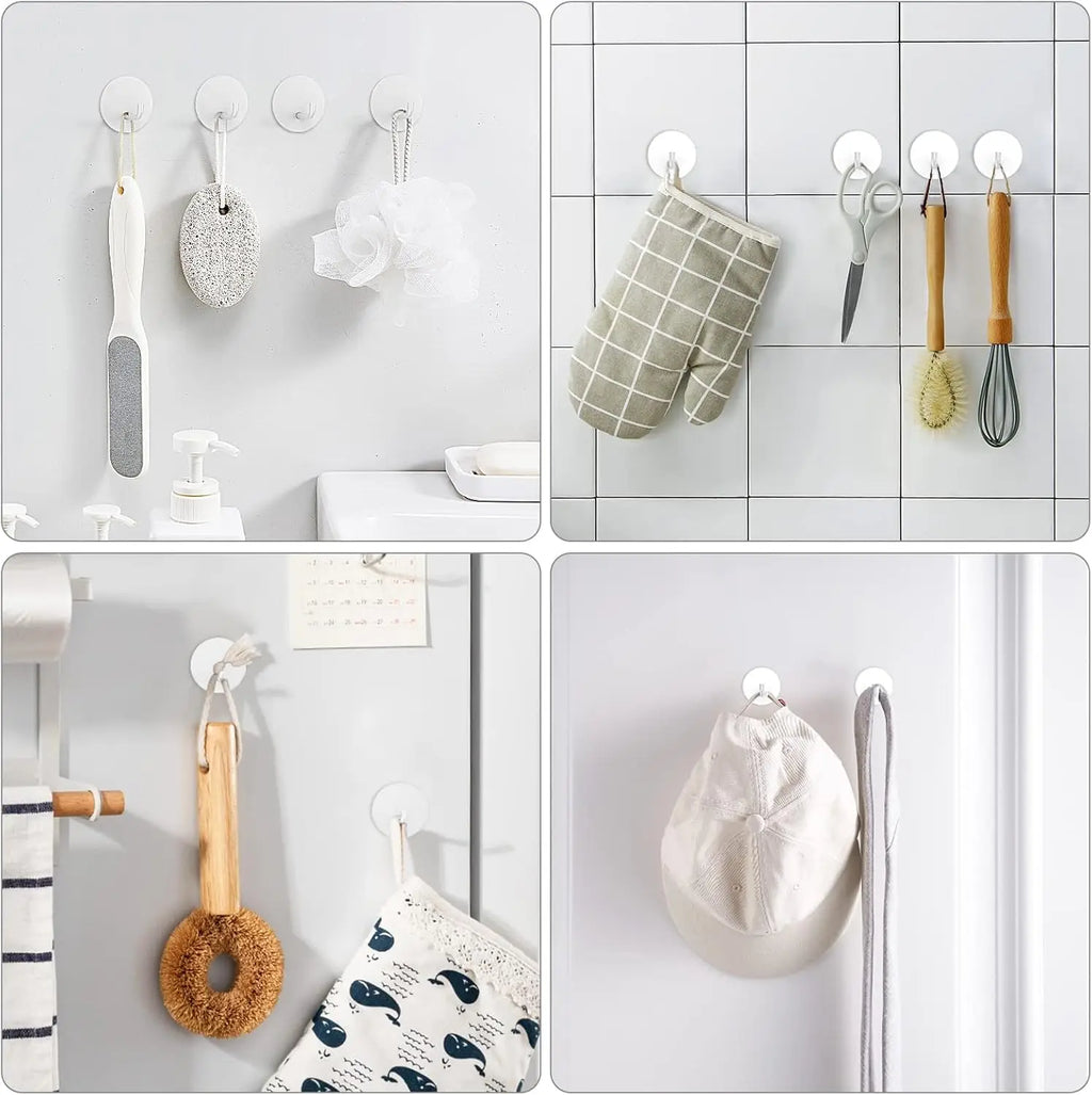 Coat Hooks Wall Mounted Coat Rack Self-Adhesive Kitchen Hooks Stainless Steel Wall Adhesive Hooks for Walls Bathrobe Hooks Door