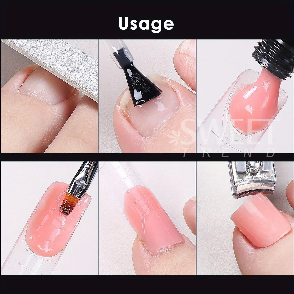 120pcs Toenail Extension Mold Kit Reusable Acrylic Gel Extension Forms Dual Forms Reusable DIY Full Cover Fake Pedicure Supplies