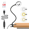 48 LEDs Clip on Desk Lamp 360°Flexible Gooseneck Reading Table Light Eye-Caring USB Clamp Books Night Light Study Read Light