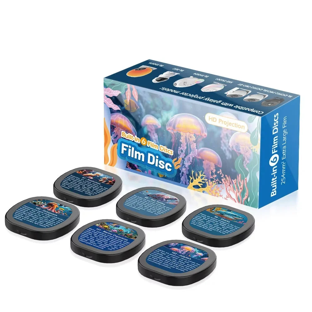 Galaxy Projector Pro Disc Device Not Included Ocean Version Realistic Planetarium Night Light 6 Film Discs 4K HD Bedroom Birthda