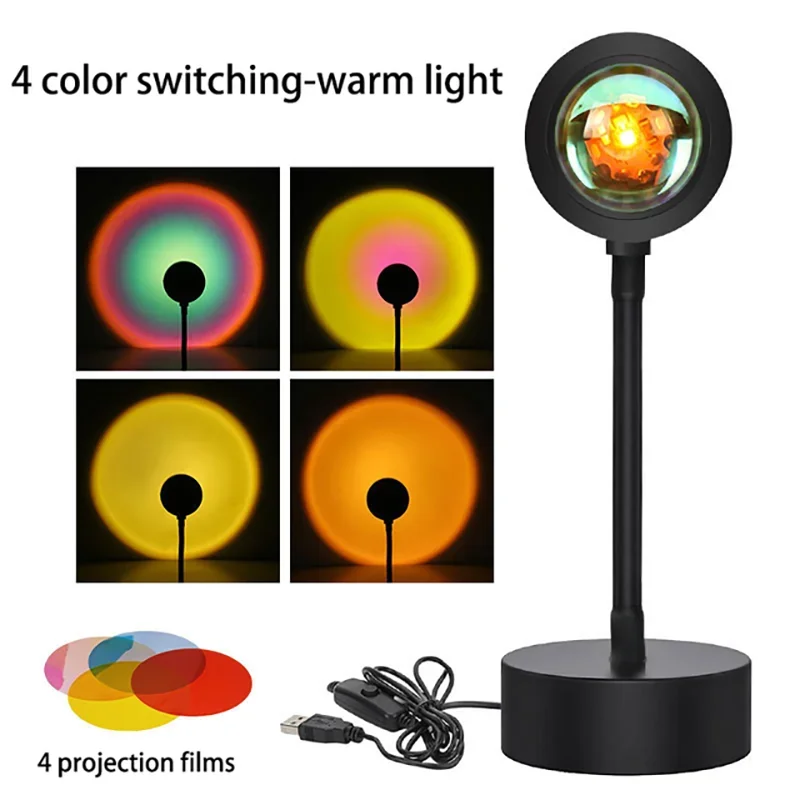 Sunset Lamp Night Light Multi Colors Sunset Projector Smart Life Remote Mood Party Led Lights Room Decoration Photography Gift