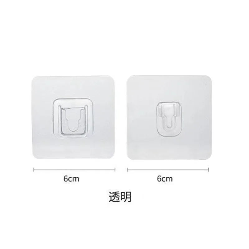 Double-Sided Adhesive Wall Hooks Hanger Strong Transparent Hooks Suction Cup Sucker Wall Storage Holder For Kitchen Bathroom
